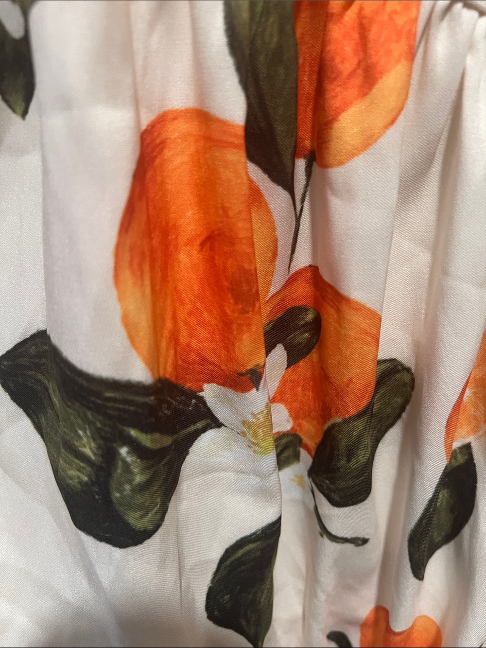 Zara Cream Mini Dress with Orange & Green Citrus Print - Picture 6 of 8